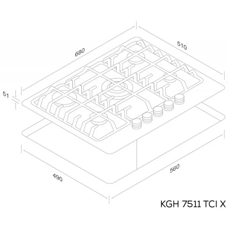 Варочная поверхность Kernau KGH 7511 TCI X цена 18 088грн - фотография 2
