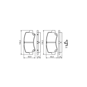 Тормозные колодки Bosch 0 986 424 626