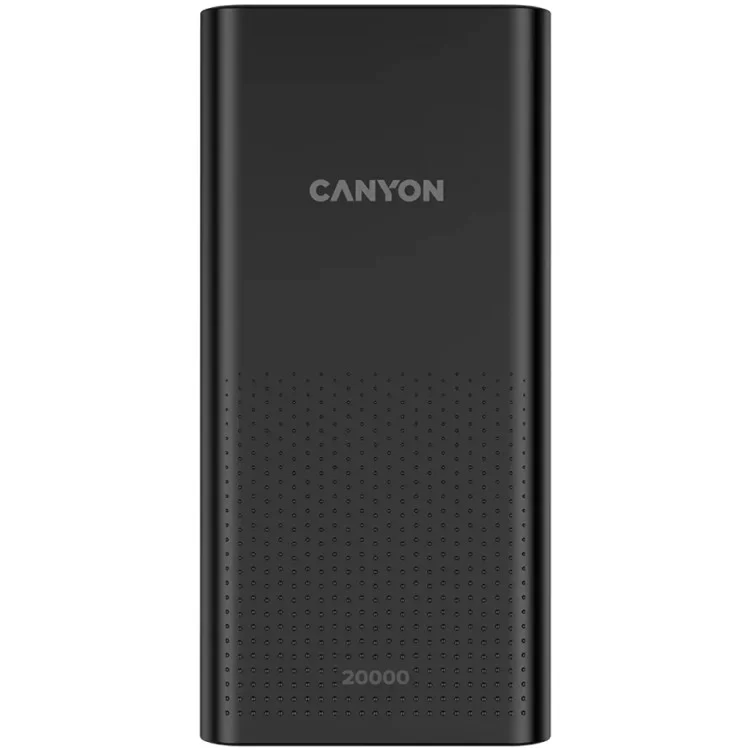 Батарея універсальна Canyon 20000mAh, Input 5V/2A, Output 5V/2.1A(Max), Black (CNE-CPB2001B)