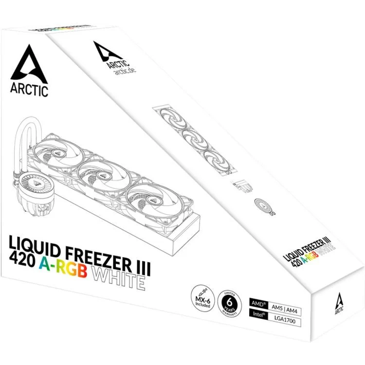 Система рідинного охолодження Arctic Liquid Freezer III - 420 A-RGB White (ACFRE00153A) - фото 12