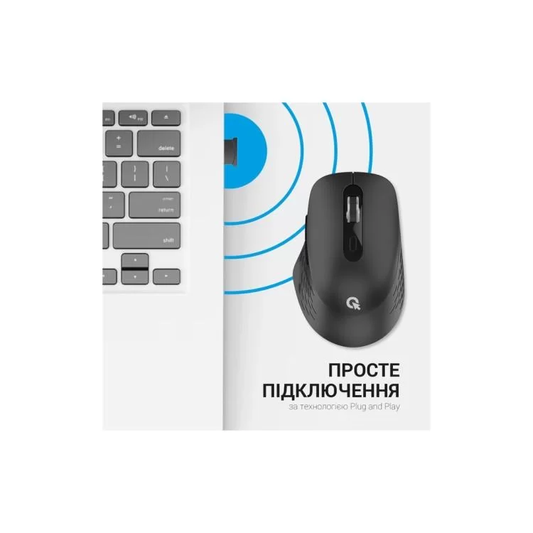 Мышка OfficePro M230B Silent Click Wireless/Bluetooth Black (M230B) - фото 9