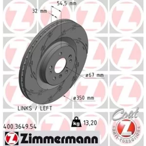 Тормозной диск ZIMMERMANN 400.3649.54