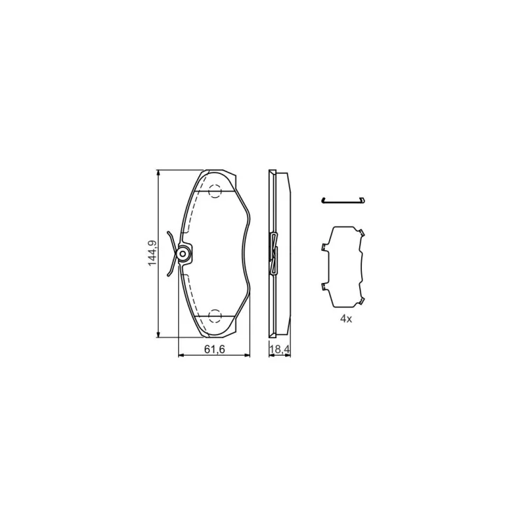 в продажу Гальмівні колодки Bosch 0 986 424 531 - фото 3