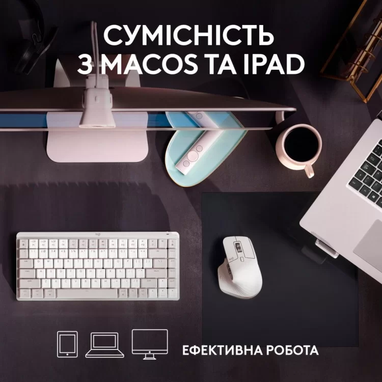 Мышка Logitech MX Master 3S For Mac Performance Wireless Pale Grey (910-006572) цена 8 498грн - фотография 2