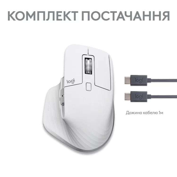 Мышка Logitech MX Master 3S For Mac Performance Wireless Pale Grey (910-006572) - фото 10