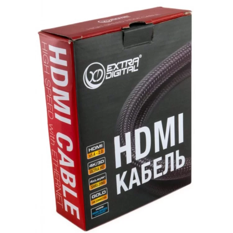 Кабель мультимедийный HDMI to HDMI 3.0m Extradigital (KBH1634) отзывы - изображение 5