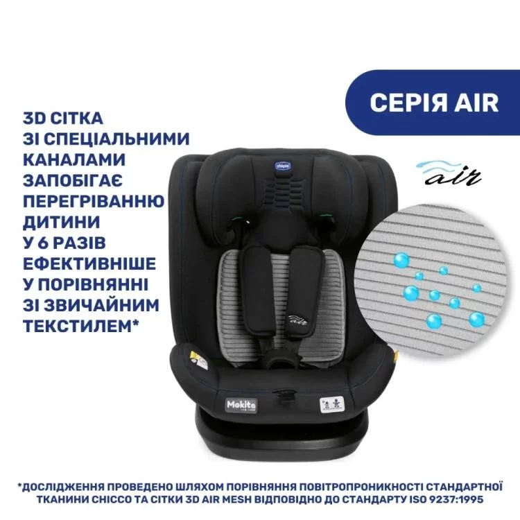 Автокрісло Chicco Mokita Air i-Size Чорне (87034.72) ціна 11 490грн - фотографія 2