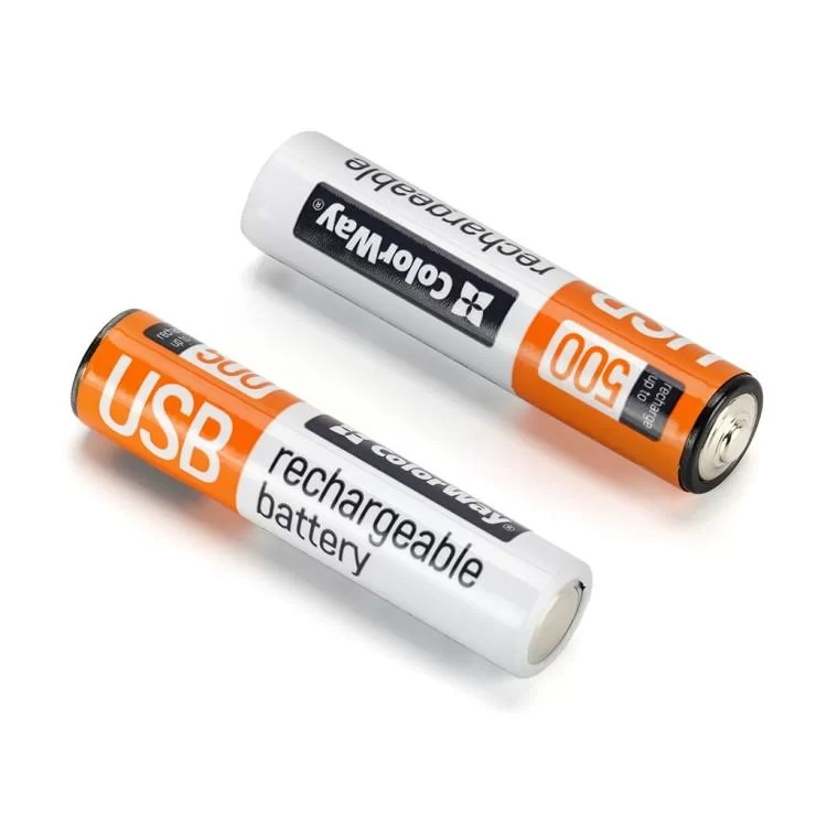 Акумулятор ColorWay AAА USB-С 590 mAh 1.5V (2шт) (Li-Polymer) (CW-UBAAA-09) ціна 638грн - фотографія 2