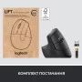 Мышка Logitech Lift Left Vertical Ergonomic Wireless/Bluetooth for Business Graphite (910-006495)