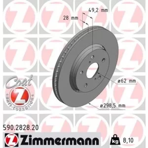 Гальмівний диск ZIMMERMANN 590.2828.20