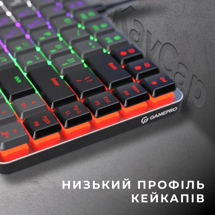 Клавиатура GamePro MK140R Red Swich Low Profile USB Dark Gray (MK140R) отзывы - изображение 5