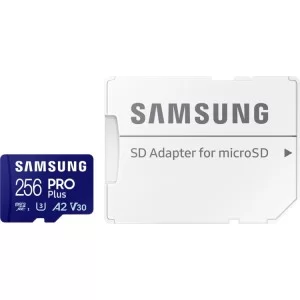 Карта пам'яті Samsung 256 GB microSDXC Pro Plus UHS-I U3 V30 A2 Class 10 + SD-adap (MB-MD256SA/EU)