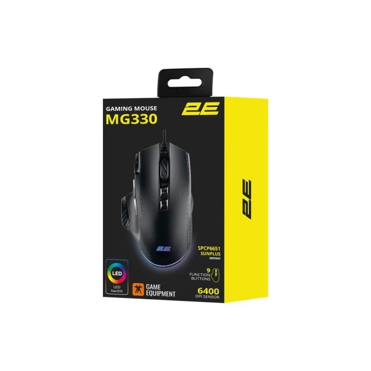 Мышка 2E MG330 RGB USB Black (2E-MG330UB) обзор - фото 8