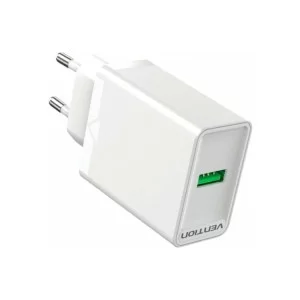 Зарядное устройство Vention 1xUSB 18W (USB-A) QC3.0 white (FABW0-EU)