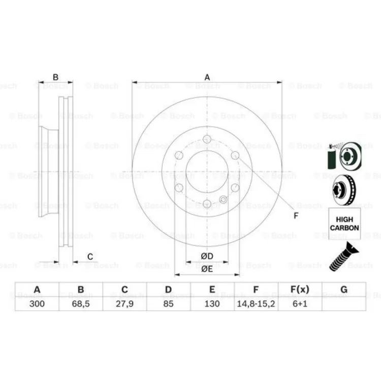 Гальмівний диск Bosch 0 986 479 294 відгуки - зображення 5