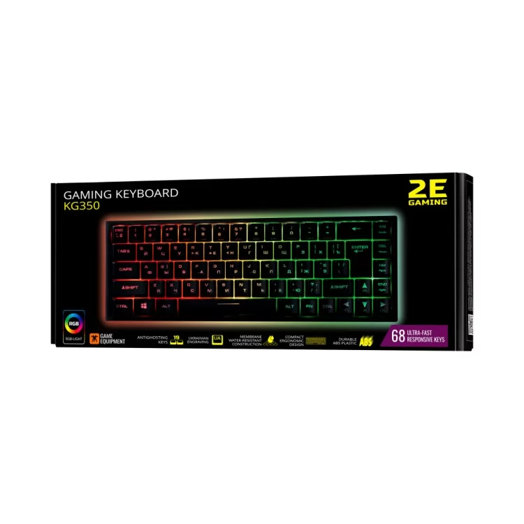 продаем Клавиатура 2E GAMING KG350 RGB 68key USB Black (2E-KG350UBK) в Украине - фото 4