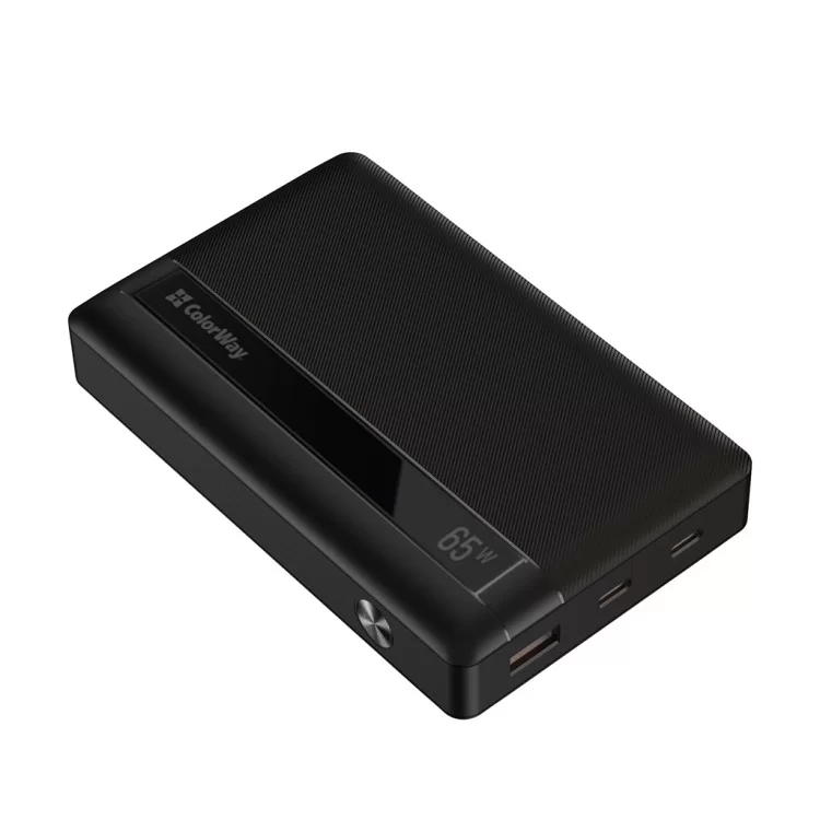 Батарея універсальна ColorWay 20 000 mAh PD/65W, QC/3.0, black (CW-PB200LPA3BK-PDD) ціна 4 078грн - фотографія 2