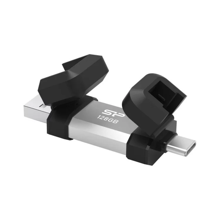 USB флеш накопичувач Silicon Power USB 128G SILICON POWER usb3.2+TypeC Mobile C51 (SP128GBUC3C51V1S) ціна 1 118грн - фотографія 2