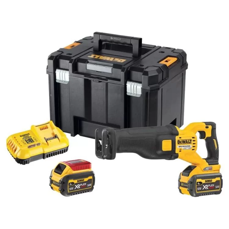 в продаже Сабельная пила DeWALT 54В XR FLEXVOLT Li-lon 2 Ач, 0 - 3000 ход/мин, 3.54 кг, кейс TSTAK (DCS389T2) - фото 3