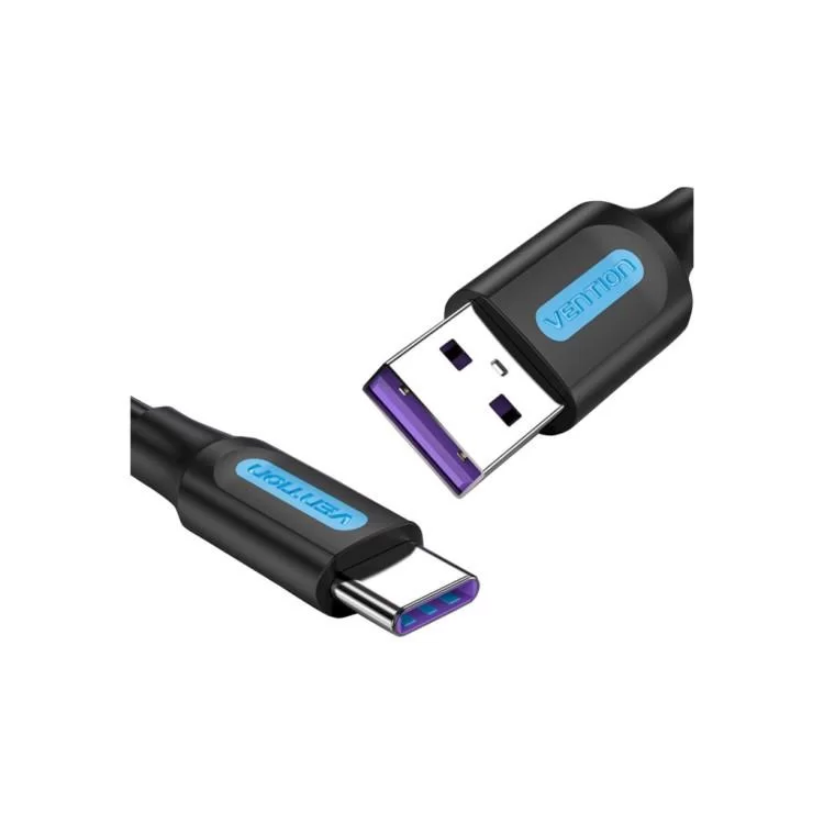 в продаже Дата кабель USB 2.0 AM to Type-C 0.5m 5.0A (25W) PVC black Vention (CORBD) - фото 3