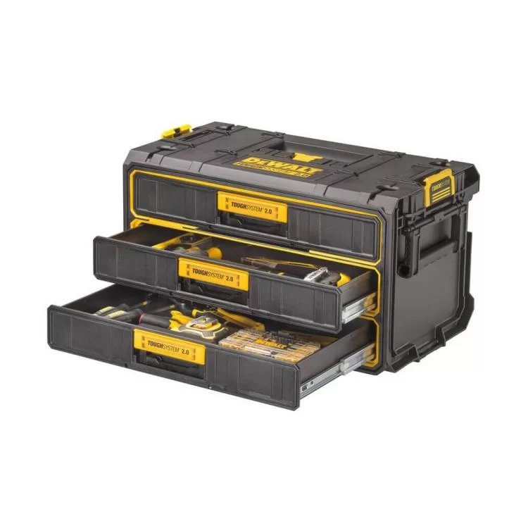 продаємо Ящик для інструментів DeWALT TOUGHSYSTEM 2.0, 555х355х305 мм., модуль на 3 ящики (DWST08330-1) в Україні - фото 4