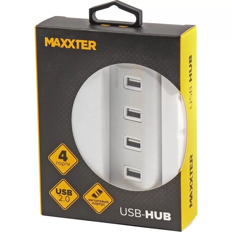 продаємо Концентратор Maxxter USB 2.0 Type-A 4 ports silver (HU2A-4P-01) в Україні - фото 4