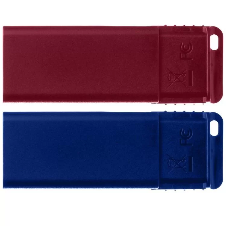 USB флеш накопичувач Verbatim 2x32GB Store'n'Go Slider Red/Blue USB 2.0 (49327) ціна 526грн - фотографія 2