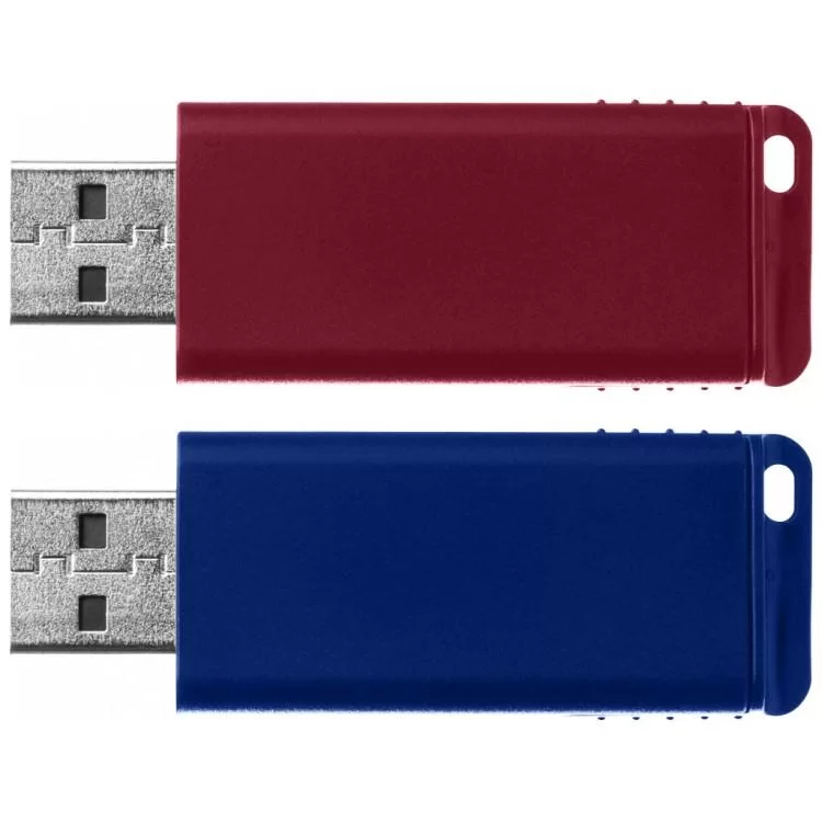 продаємо USB флеш накопичувач Verbatim 2x32GB Store'n'Go Slider Red/Blue USB 2.0 (49327) в Україні - фото 4