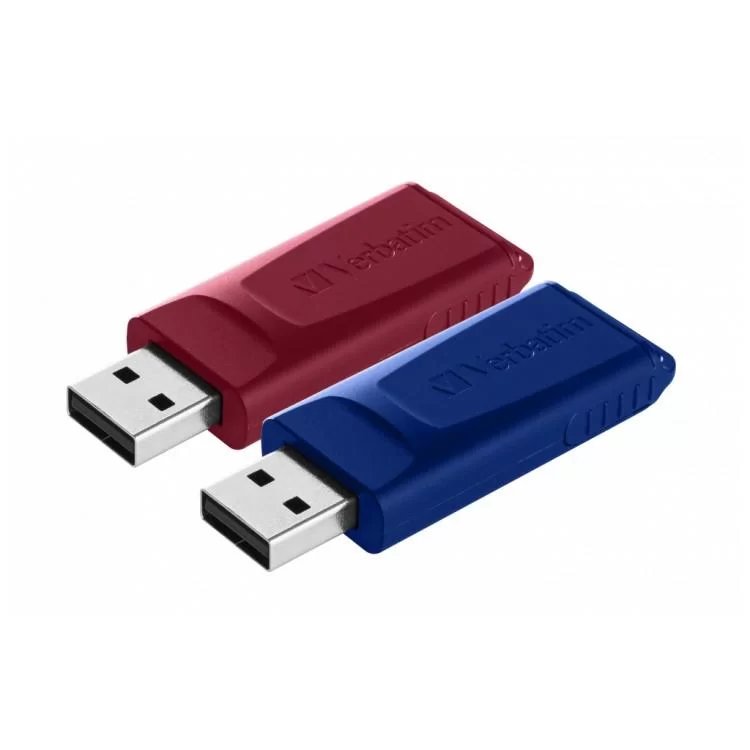 USB флеш накопичувач Verbatim 2x32GB Store'n'Go Slider Red/Blue USB 2.0 (49327) відгуки - зображення 5