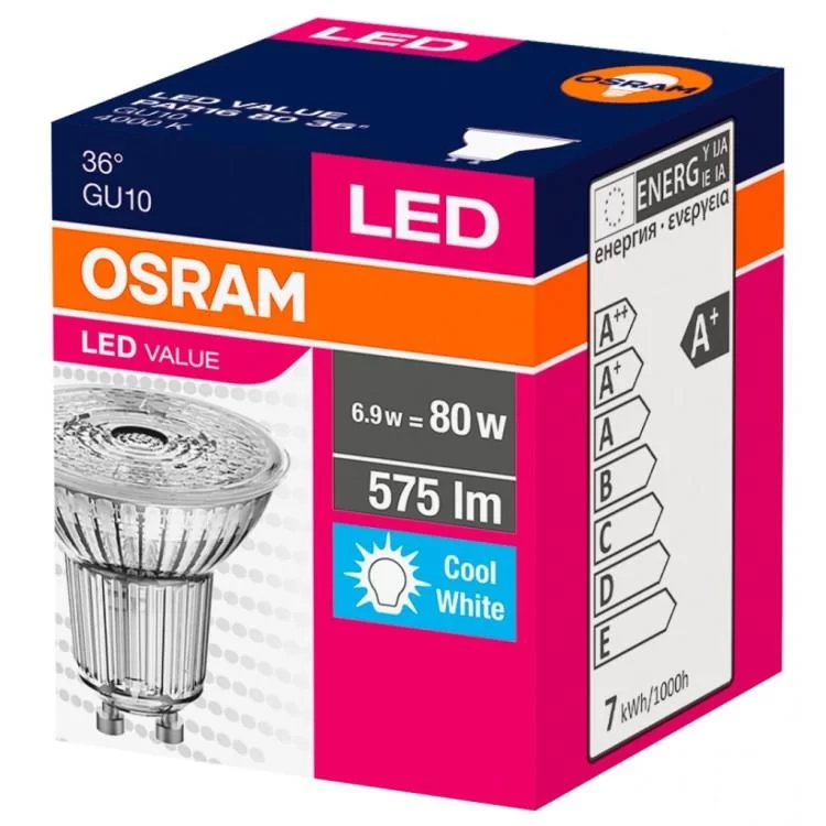 Лампочка Osram LED STAR PAR16 (4058075096660) ціна 149грн - фотографія 2