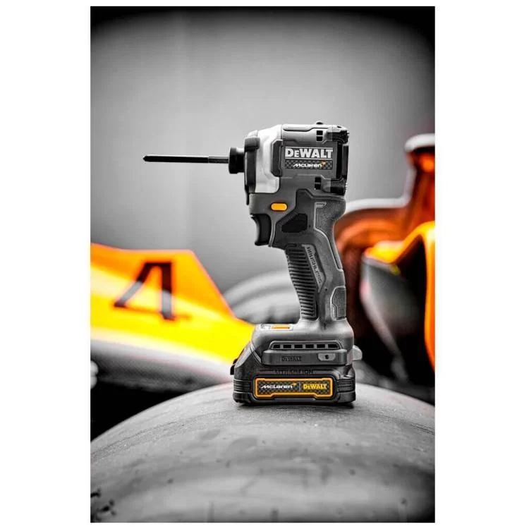 Шуруповерт DeWALT McLaren F1, XR Li-Ion PowerStack 18 В, 2x1.7Ah GFN блок, 206 Нм, TSTAK (DCF85ME2GT) - фото 12