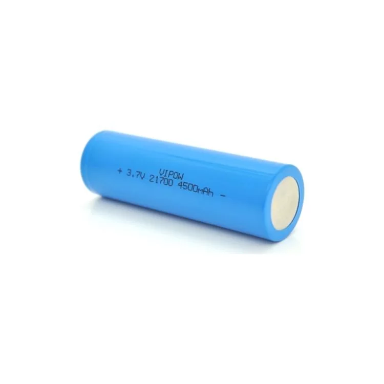 Акумулятор 21700 4500mAh, 3.7V, Blue, FlatTop Vipow (ICR21700-4500mAhFT / 31079) - фотографія 2