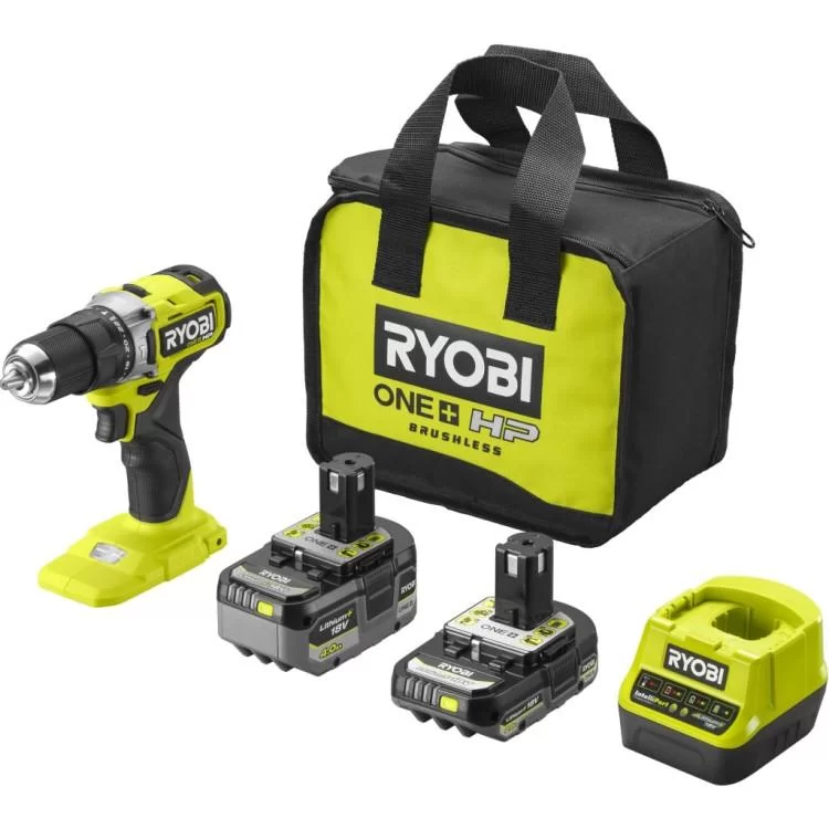Шуруповерт Ryobi ударний ONE+ HP RPD18C-242S 18В, 1х2Ah, 1х4Ah, 54Нм 450·1700об/хв, сумка (5133004983) Шуруповерт Ryobi ударний ONE+ HP RPD18C-242S 18В, 1х2Ah, 1х4Ah, 54Нм 450·1700об/хв, сумка (5133004983)