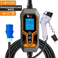 Зарядка для электромобиля 7.4 кВт 32А 1-фаза Type 1 (американское авто) WI-FI FEYREE (FY7-32-1PH-TP1-WF)