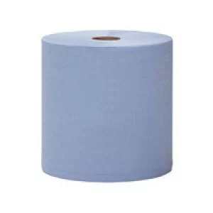 Бумажное полотенце 2х слойное синее