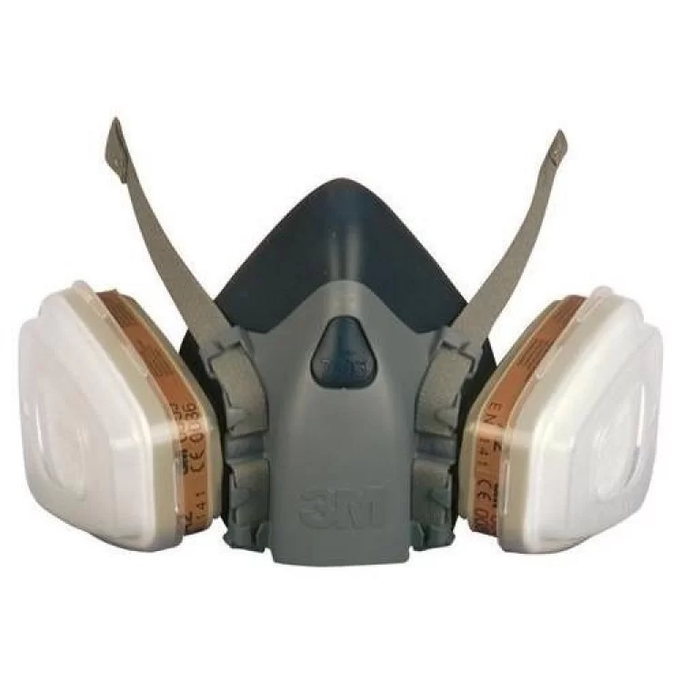 Багаторазова напівмаска 3М серії 7502 з фільтрами та тримачами