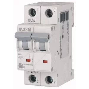 Автоматичний вимикач 50A 4,5kA 2 полюса тип C HL-C50/2 Eaton (Moeller)