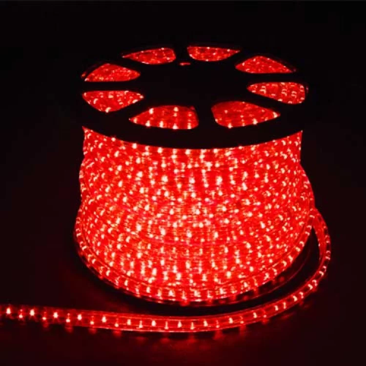 Светодиодный дюралайт LED 2-х жильный 1,44Вт/м 13мм круг красный 36SMD Feron