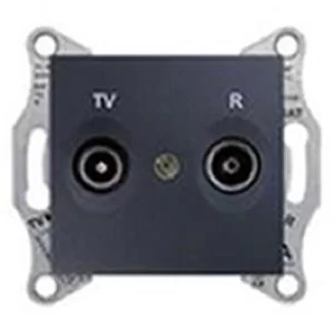 Механизм розетки TV/R проходной 8дБ графит SDN3301370 Schneider Electric Sedna