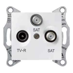Механізм розетки TV/R/SAT оконечной 1дБ білий SDN3501321 Schneider Electric Sedna