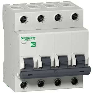 Автоматичний вимикач 25A 4,5kA 4 полюса тип С EZ9F34425 Easy9 Schneider Electric
