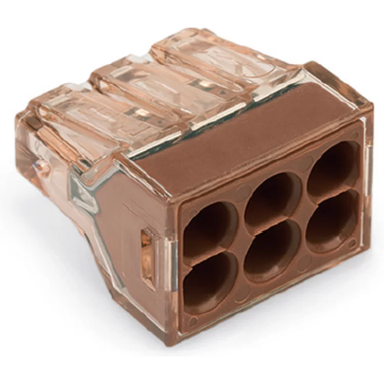 Клемма для распределительных коробок WAGO на 6 Дрітов 773-606 коричневая