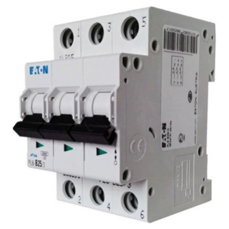 Автоматичний вимикач 32A 6kA 3 полюса тип B PL6-B32/3 Eaton (Moeller)