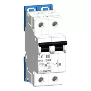 Модульний автоматичний вимикач RI62 B40A, 2P, 10кА