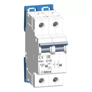 Модульний автоматичний вимикач RI62 C16A, 2P, 10кА