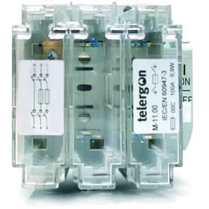 Выключатель нагрузки под предохранители NH00C, 100А, 3P, клеммы для присоединения провода с втулочным наконечником