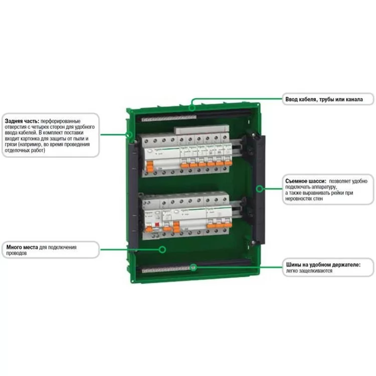 продаем Щит распределительный MIP22112 вмонтированный IP40 12мод. (1x12) Mini Pragma Schneider Electric в Украине - фото 4