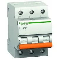 Автоматичний вимикач Schneider Electric ВА63 3P 40A хар-ка C 4,5кА 11227