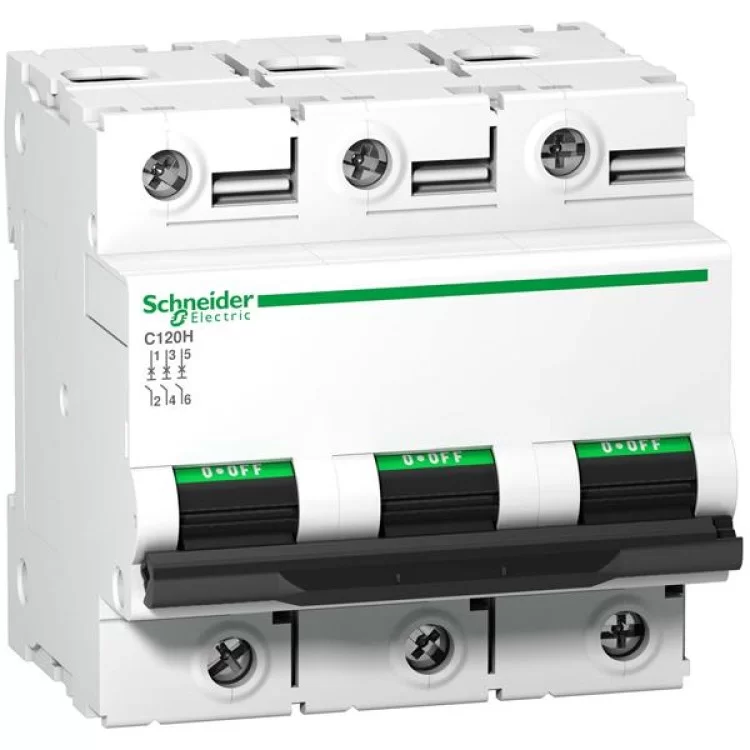 Автоматический выключатель 63A 15kA 3 полюса тип C A9N18467 Acti9 С120H Schneider Electric