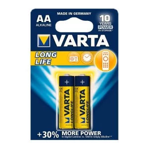 Батарейка лужна Varta Longlife AA (блістер 2 шт)
